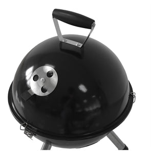 Jumbuck Black Portable Charcoal Grill BBQ/Air Vents/Chrome Cooking Grill/Lid - TheITmart