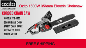 Ozito ECS-1835 1800W 356mm Corded Electric Chainsaw