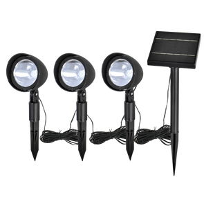 Click Aspen Solar LED Spot Light - 3 Pack / Rechargeable Batteries Included