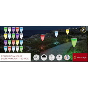 Solar Magic Colour LED Path Light - 20 Pack
