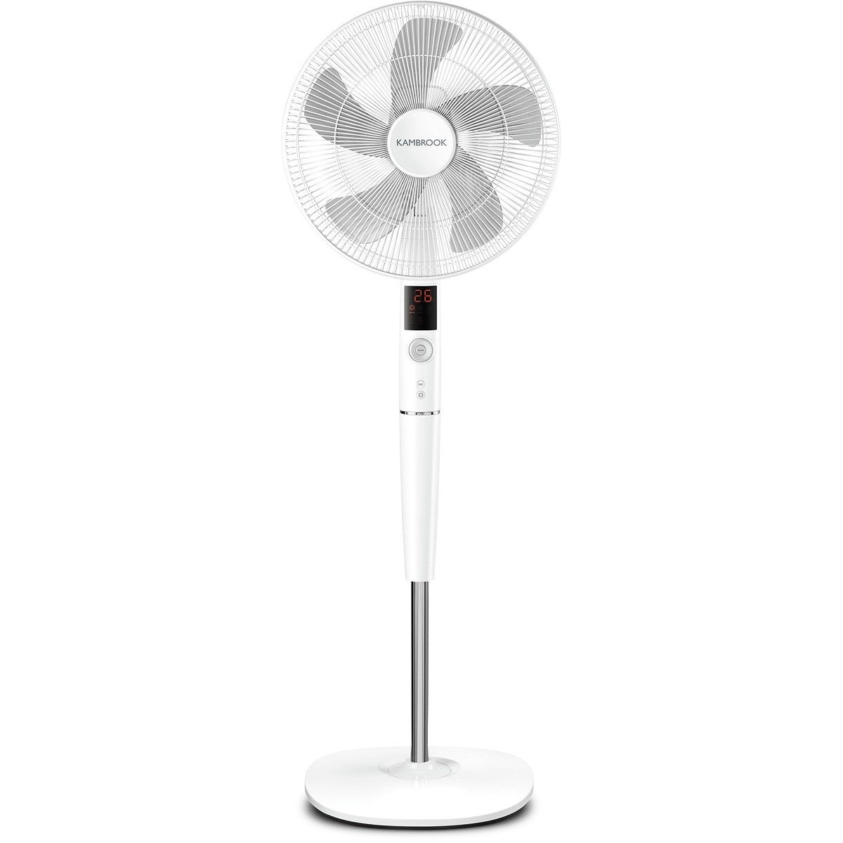 Kambrook 40cm DC Quiet Pedestal Fan White - KPF849WHT - TheITmart