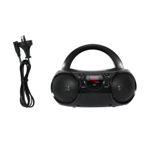 Anko Black CD Boombox with AM/FM Stereo Radio/Top Loading Design