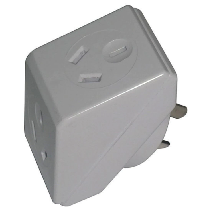 Target Vertical Double Adaptor/ 240v 10A 2400W/ AU & NZ