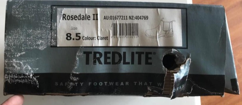 Tredlite  Rosedale II  Work Boats/ Safety Shoes Size 8.5 - Colour Claret - TheITmart
