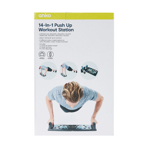 Anko 14-In-1 Push Up Workout Station / Black