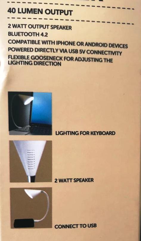 CLICK LED LIGHT WITH BLUETOOTH SPEAKER - TheITmart