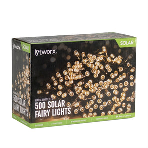 Lytworx 500 Warm White LED Solar Party Lights with 8 functions