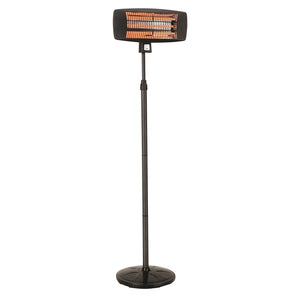Jumbuck 2000W Quartz Outdoor Electric Heater With Stand 3 Power Settings