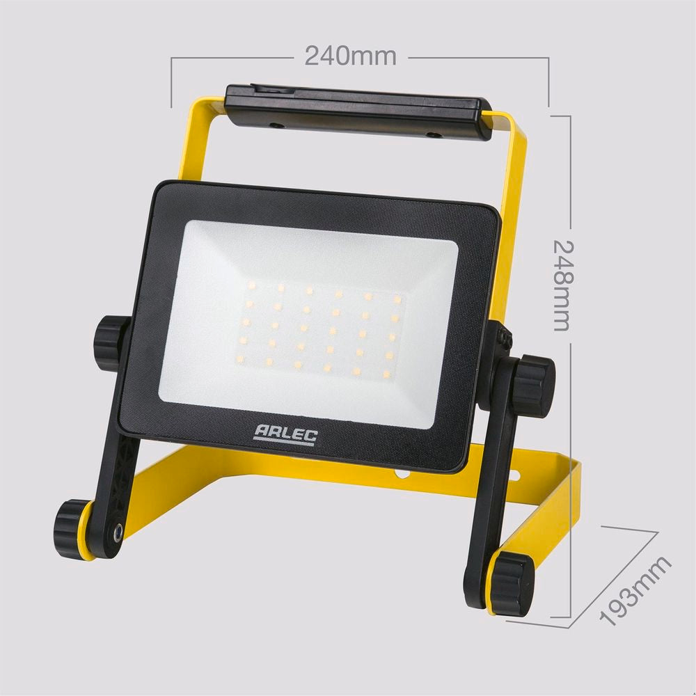 Arlec 30W 2400lm LED Portable Worklight with 360 Degree Swivel Hanging Hook
