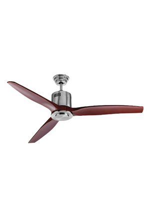 Arlec 130cm Nairobi ABS 3 Blade Ceiling Fan with Dark Timber Finish Blades