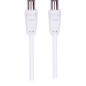 Crest Dual Shield Antenna Cable 1.5 m - White