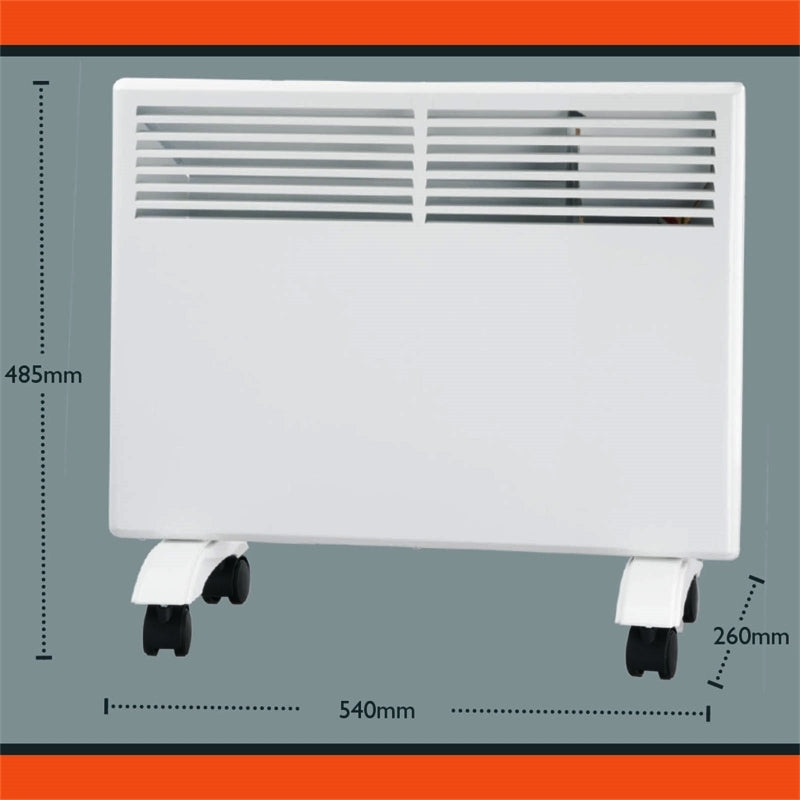 Arlec 1000W Convection Panel Heater With Digital Control - White