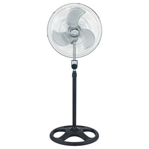 Fenici 45cm High Velocity Pedestal Fan Black & Chrome - FFSW45C2G