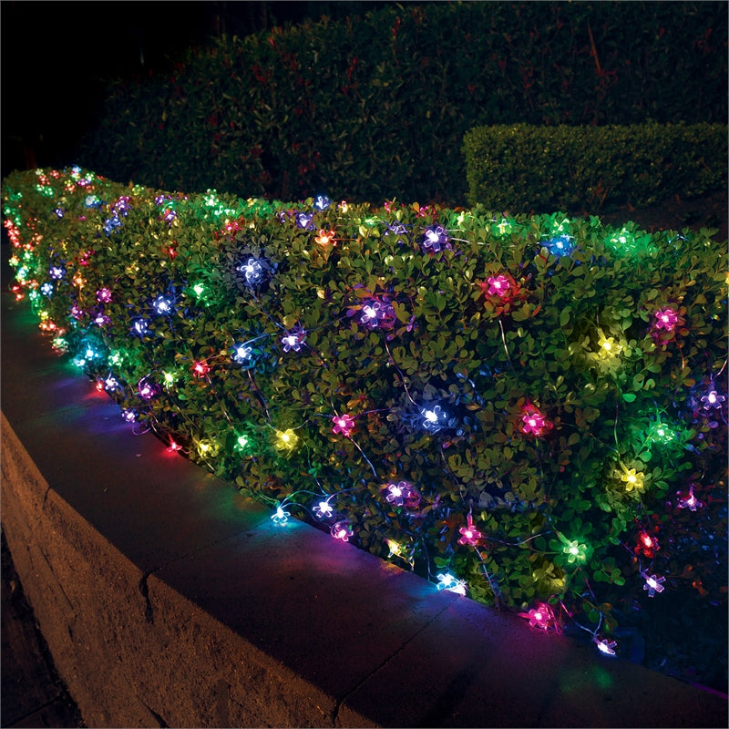 Lytworx 150 LED Solar Colour Changing Blossom Net Lights/Net Size 1.2m x 1.8m