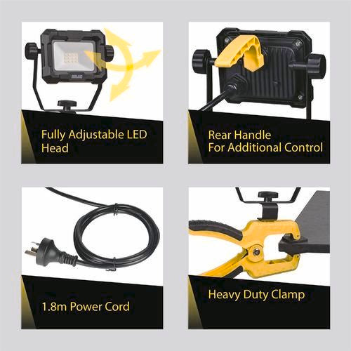 Arlec 10W 800lm LED Worklight with Spring Clamp - WL0113