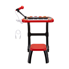 Musical Keyboard with Stool/Red/Ages 3+ Years