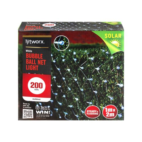 Lytworx 1 x 2m 200 LED Solar Bubble Ball Net Lights - TheITmart