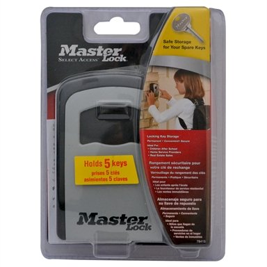 Master Lock Wall Mounted Key Safe- Black & Silver
