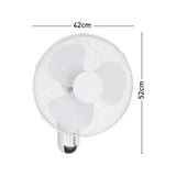 Click 40cm White Remote Controlled Wall Fan