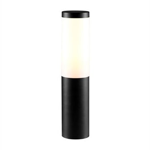 Elluminate Black Warm White Garden Bollard - Black