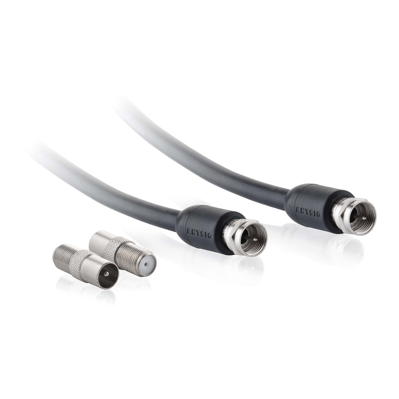 Antsig 1.5m F-Connector TV Lead With Adaptors
