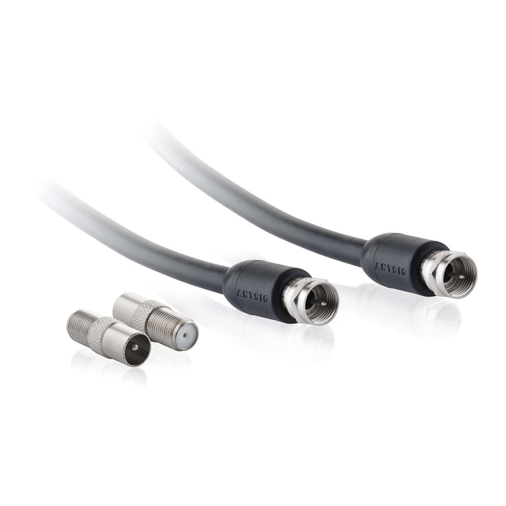 Antsig 1.5m F-Connector TV Lead With Adaptors