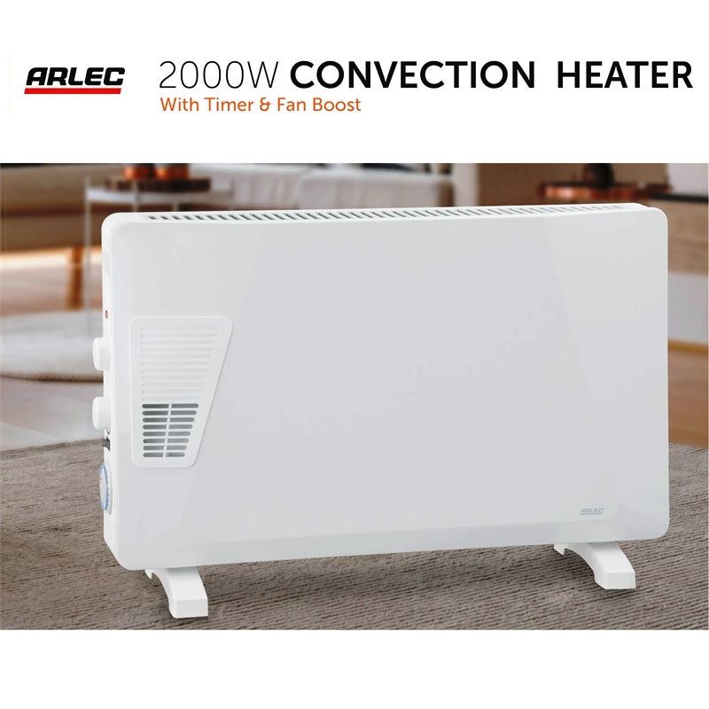 Arlec 2000W Convection Heater with Fan Boost  / Safety Overheat Protection - TheITmart