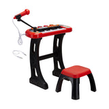 Musical Keyboard with Stool/Red/Ages 3+ Years - TheITmart