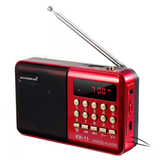 Digital MP3 Player FM Radio USB TF Slot 3W Mini Portable Red
