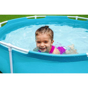 Junior Round Shape Frame Pool - Blue  & White