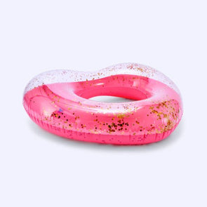 Inflatable Heart Pool Float Ring - Pink