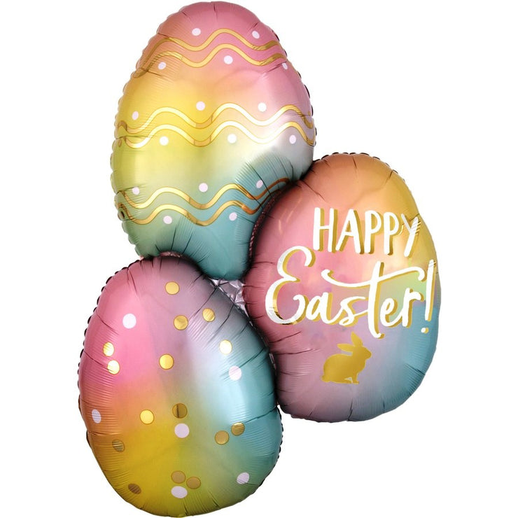 Anagram SuperShape Ombre Easter Eggs Foil Balloon