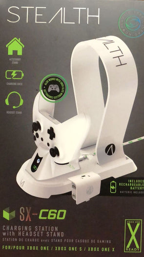 Stealth SX-C60 Charging Station with Headset Stand/White/Black