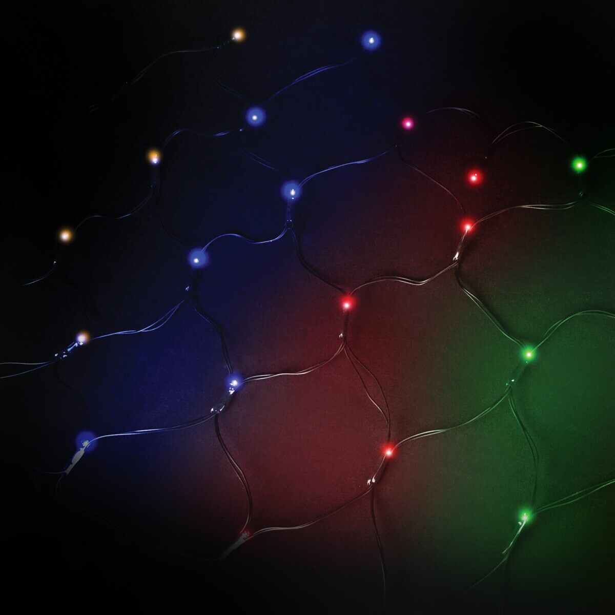 Mirabella Christmas Solar Powered 150 LED Net Lights MultiColour