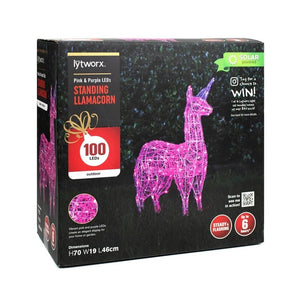 Lytworx 70cm 100 LED Solar Standing Llamacorn