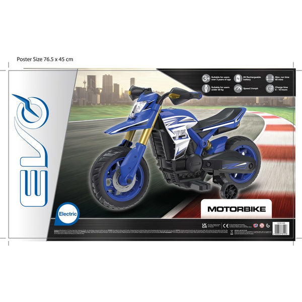 Evo 6V Electronic Motorbike Blue