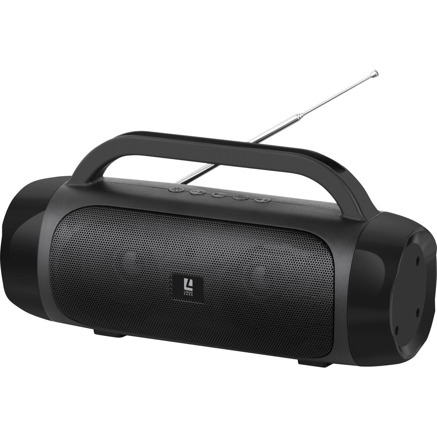 Liquid Ears Wireless Solar Torch Speaker - Black/ FM Radio/ Solar Charging/ LED Light - TheITmart