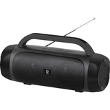 Liquid Ears Wireless Solar Torch Speaker - Black/ FM Radio/ Solar Charging/ LED Light - TheITmart