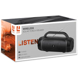 Liquid Ears Wireless Solar Torch Speaker - Black/ FM Radio/ Solar Charging/ LED Light - TheITmart