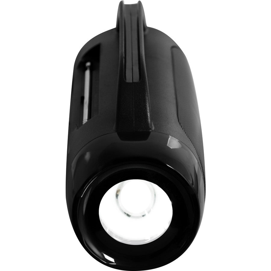 Liquid Ears Wireless Solar Torch Speaker - Black/ FM Radio/ Solar Charging/ LED Light - TheITmart