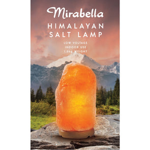 Mirabella Himalayan Small Salt Lamp/Carved from 100% Natural Himalayan Rock Salt