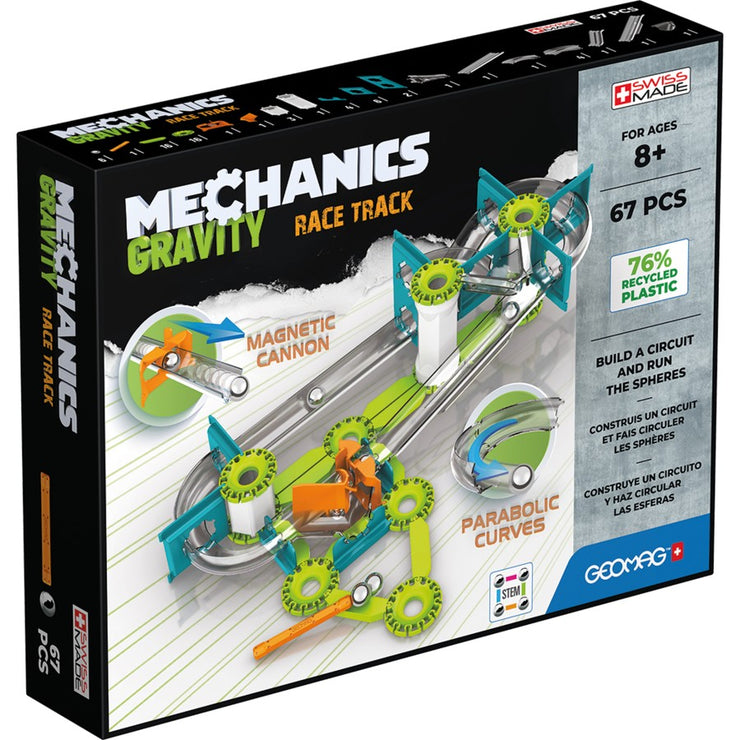Geomag Mechanics Gravity Race Track 67 Pcs/Suitable for Ages 8+ Years