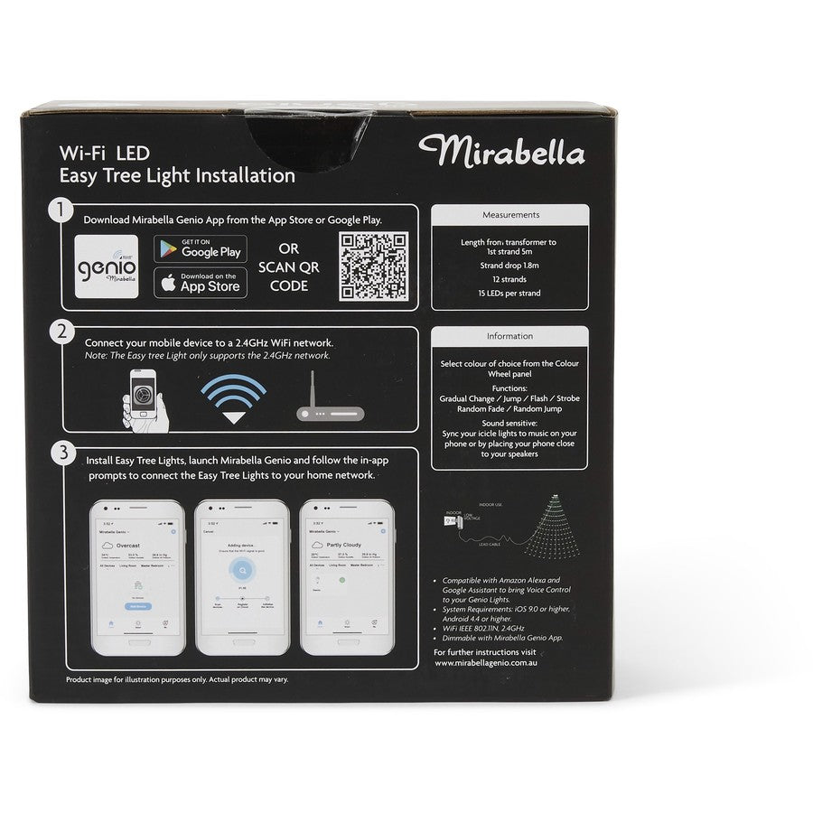 Mirabella Christmas Low Voltage Genio 180 LED Easy Tree 6 RGB + Sound