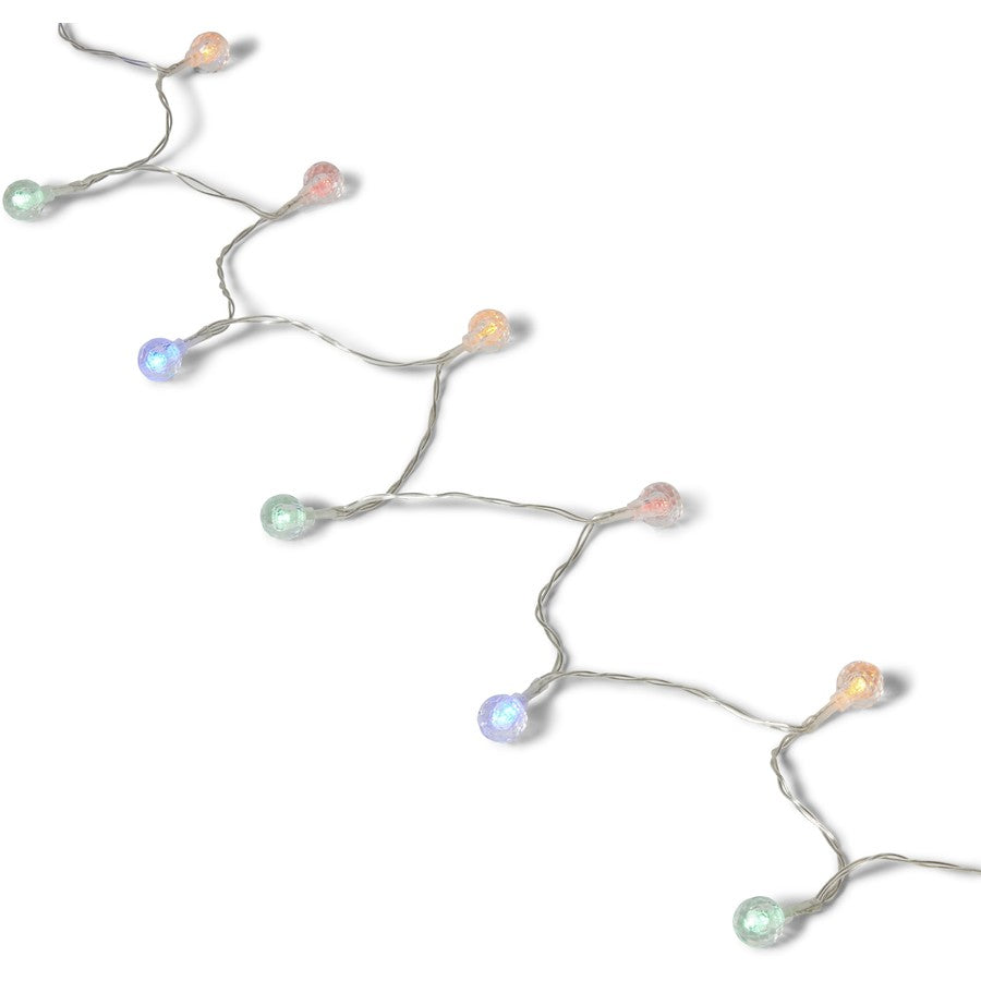 Mirabella Christmas Battery Operated 24 LED Crystal Ball Light Set - Multi-Colour
