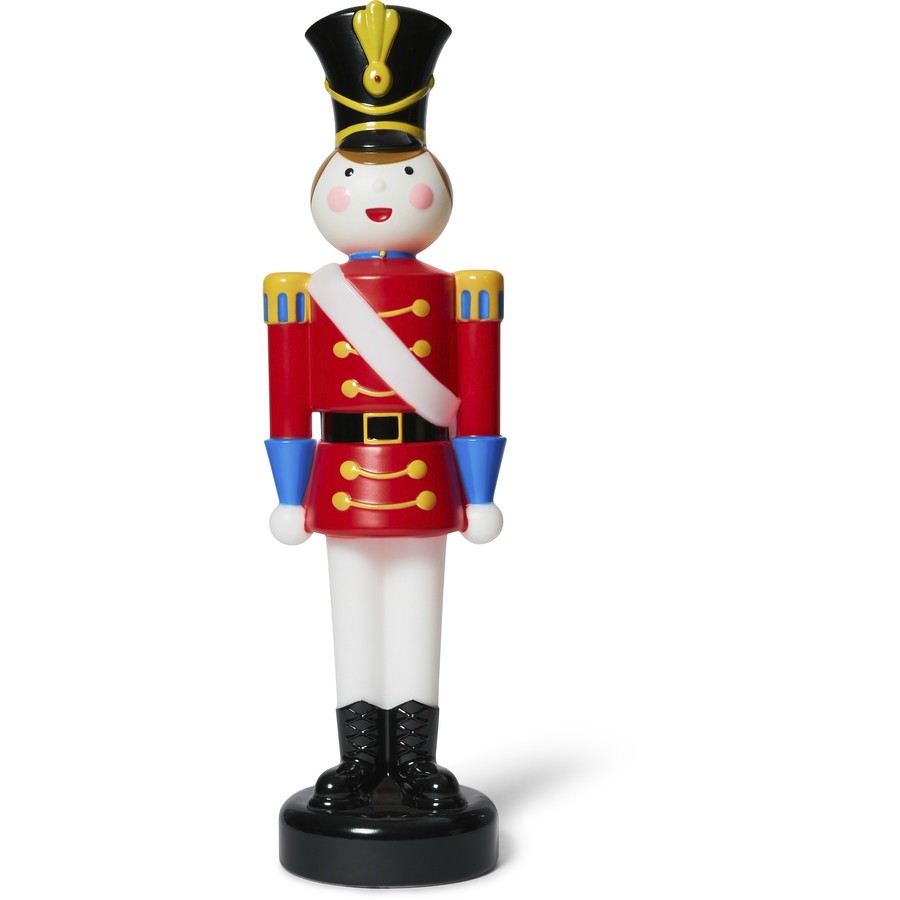 Mirabella Christmas 80cm Warm White Solar Powered LED Nutcracker