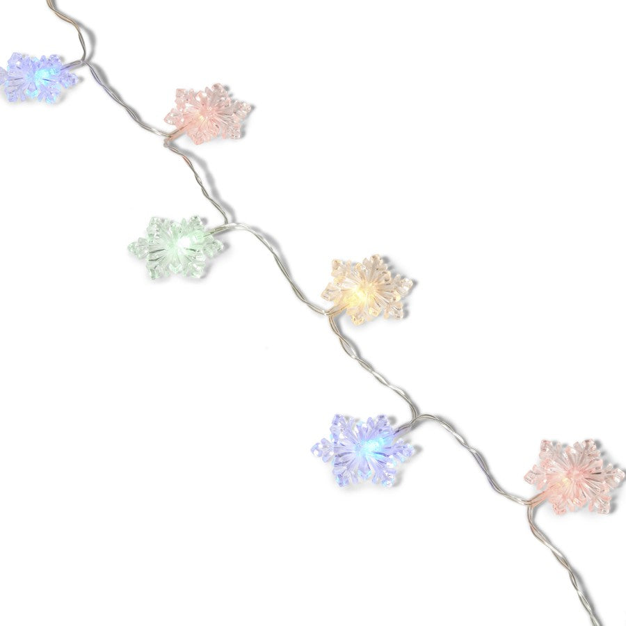 Mirabella Christmas Low Voltage 20 LED Snowflake Light Set - Multicoloured