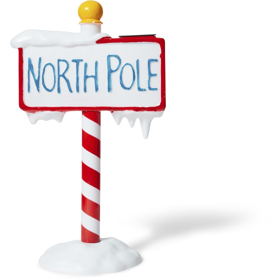 Mirabella Christmas Solar Powered LED North Pole Sign /Warm White 20 LED bulbs
