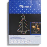 Mirabella Christmas Solar Powered 60 LED Mini Christmas Tree Silhouette