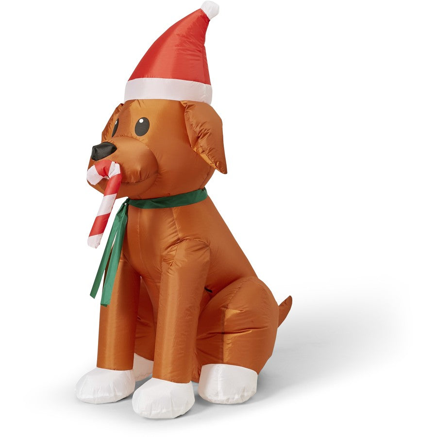 Mirabella 1.2m Christmas Low Voltage Inflatable Dog / White LED