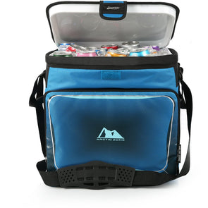 Arctic Zone 40 Can Zipperless Cooler - Blue/ Includes 3 Ice Packs